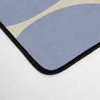 Mid Century Abstract Geometric Pattern in Blue Desk Mat Gallery Image 4