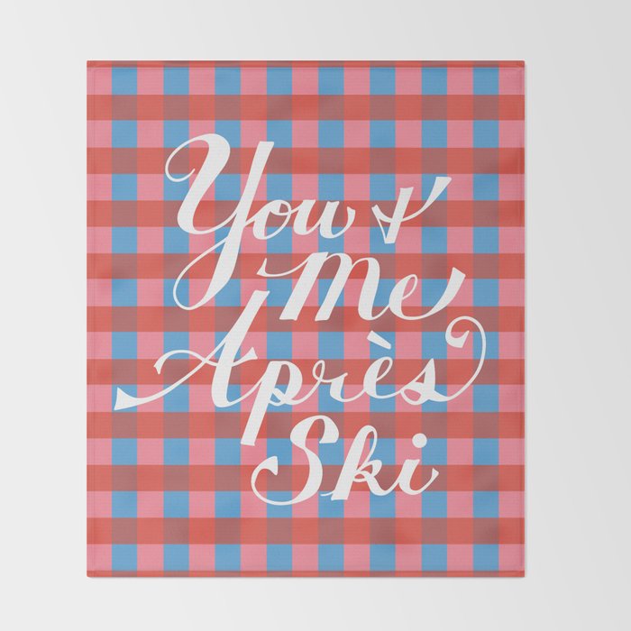 You and Me Apres Ski in Plaid Throw Blanket Gallery Image 2