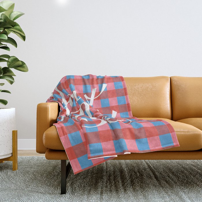 You and Me Apres Ski in Plaid Throw Blanket Gallery Image 1