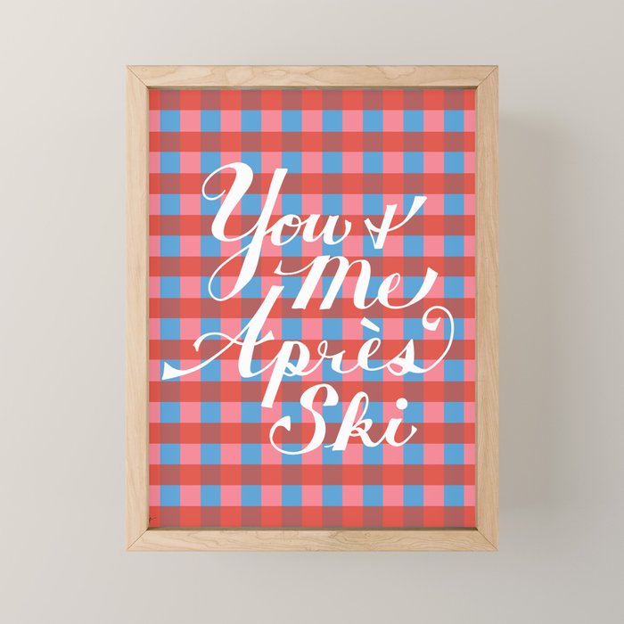 You and Me Apres Ski in Plaid Mini Art Print Gallery Image 1