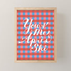 You and Me Apres Ski in Plaid Mini Art Print Gallery Image 1