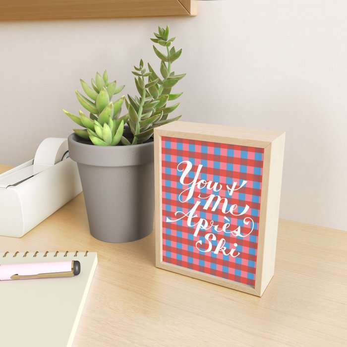 You and Me Apres Ski in Plaid Mini Art Print Gallery Image 2