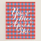 You and Me Apres Ski in Plaid Jigsaw Puzzle Gallery Image 1