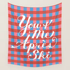 You and Me Apres Ski in Plaid Wall Tapestry Gallery Image 4