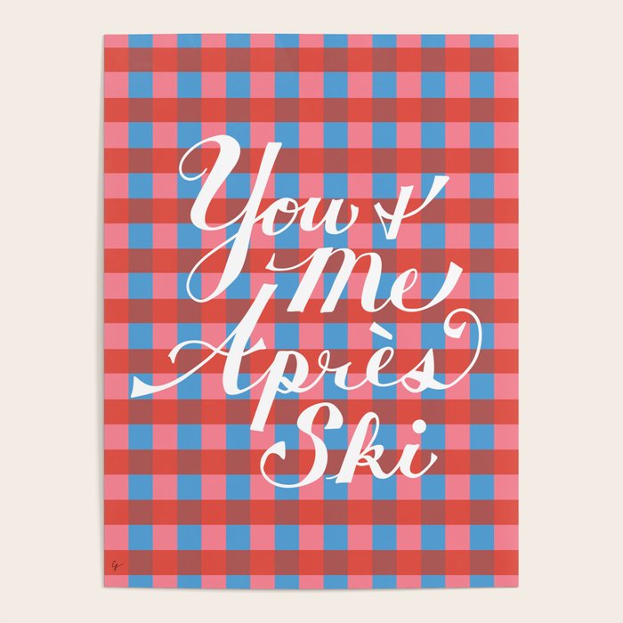 You and Me Apres Ski in Plaid Poster Gallery Image 1