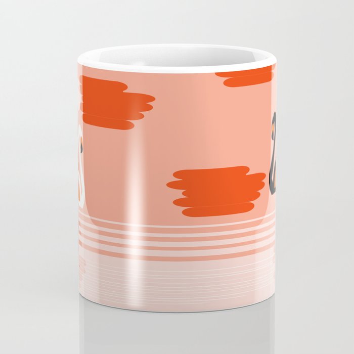 Posse - flamingo throwback nostalgia retro neon art print hipster trendy style minimal abstract geo Coffee Mug Gallery Image 4
