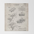 Legos Patent - Legos Brick Art - Antique Throw Blanket Gallery Image 2