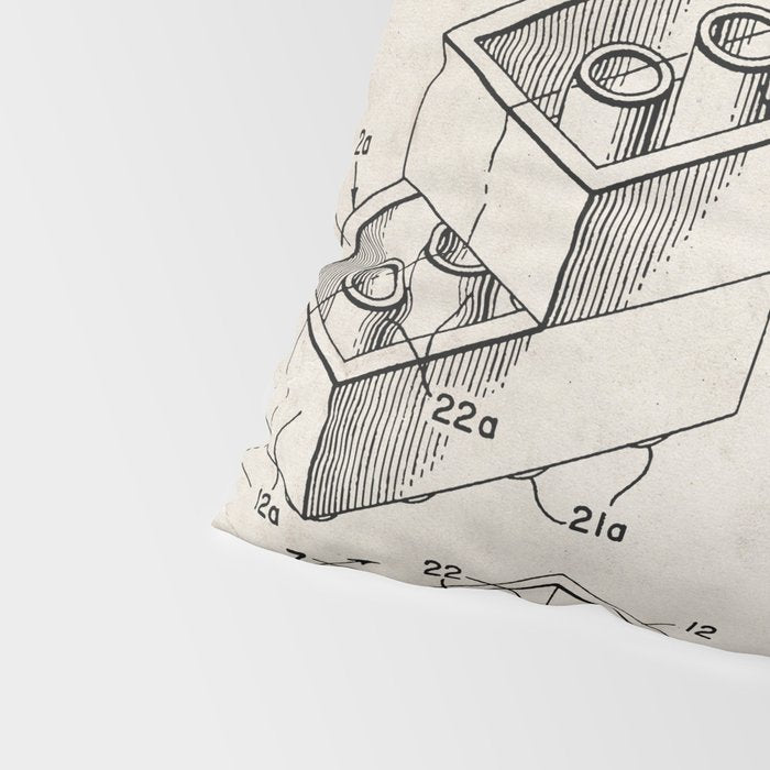 Legos Patent - Legos Brick Art - Antique Pillow Sham Gallery Image 4