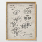 Legos Patent - Legos Brick Art - Antique Serving Tray Gallery Image 1