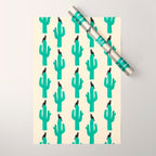 Cat on cactus Wrapping Paper Gallery Image 1