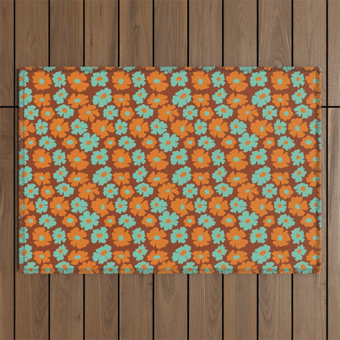 70's Retro print Outdoor Rug Gallery Image 1