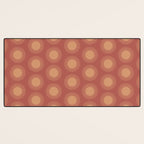 Boho Summer Sun Pattern XIV Earthy Pink and Beige Desk Mat Gallery Image 3