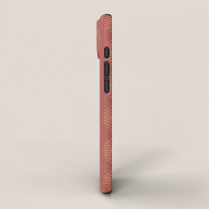 Boho Summer Sun Pattern XIV Earthy Pink and Beige iPhone Case Gallery Image 2
