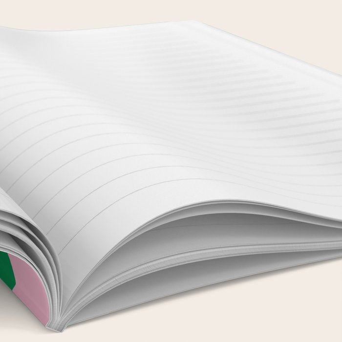 Vibrant Vivid Retro Liquid Swirl Abstract Pattern Green Pink Yellow Blue Notebook Gallery Image 2