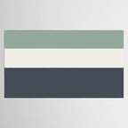 Navy Gray Blue Green and Cream Minimalist Color Block Tablecloth Gallery Image 2