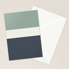Navy Gray Blue Green and Cream Minimalist Color Block Stationery Card Gallery Image 2