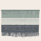 Navy Gray Blue Green and Cream Minimalist Color Block Wall Hanging Gallery Image 1