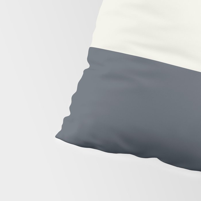 Navy Gray Blue Green and Cream Minimalist Color Block Pillow Sham Gallery Image 4