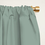 Navy Gray Blue Green and Cream Minimalist Color Block Window Curtain Gallery Image 2