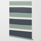 Navy Gray Blue Green and Cream Minimalist Color Block Wallpaper Gallery Image 2