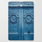 Classic Blue Door in Paris, Architecture Photography Cutting Board Gallery Image 1