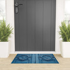 Classic Blue Door in Paris, Architecture Photography Welcome Mat Gallery Image 3
