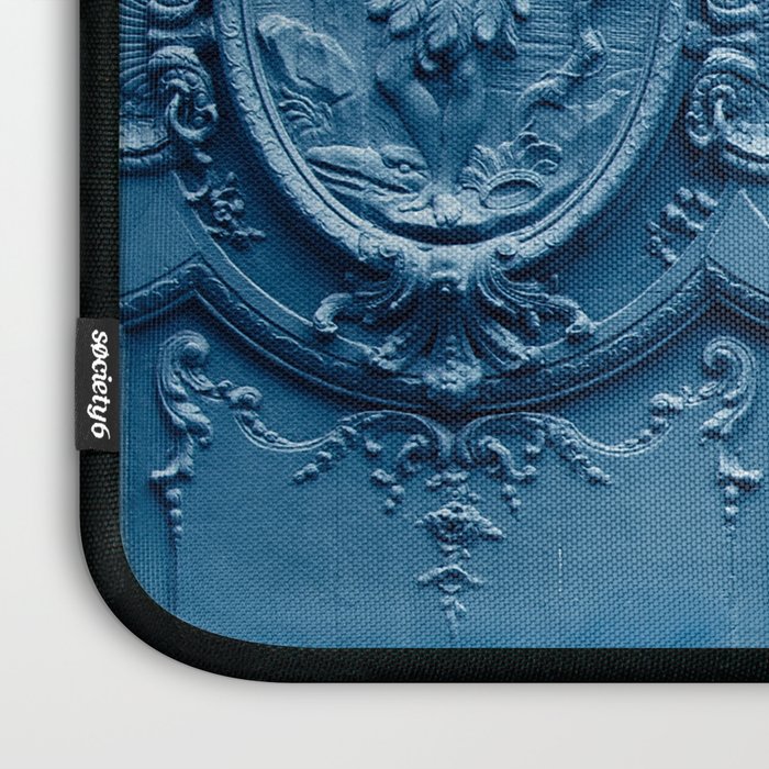 Classic Blue Door in Paris, Architecture Photography Laptop Sleeve Gallery Image 3