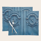 Classic Blue Door in Paris, Architecture Photography Placemat Gallery Image 1
