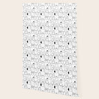 Funny diverse people crowd cartoon pattern Wallpaper Gallery Image 2