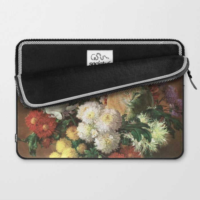 Flower Cats - Botanical cat arrangement Laptop Sleeve Gallery Image 2
