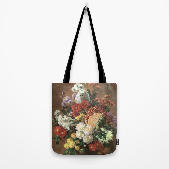 Flower Cats - Botanical cat arrangement Tote Bag Gallery Image 2