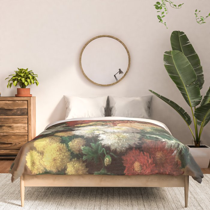 Flower Cats - Botanical cat arrangement Comforter Gallery Image 3