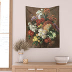 Flower Cats - Botanical cat arrangement Wall Tapestry Gallery Image 2