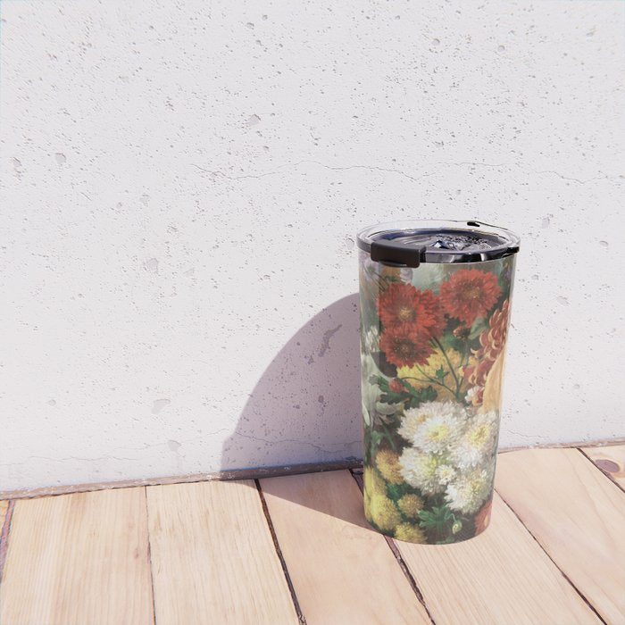 Flower Cats - Botanical cat arrangement Travel Mug Gallery Image 4