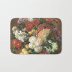 Flower Cats - Botanical cat arrangement Bath Mat Gallery Image 1
