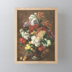 Flower Cats - Botanical cat arrangement Mini Art Print Gallery Image 1