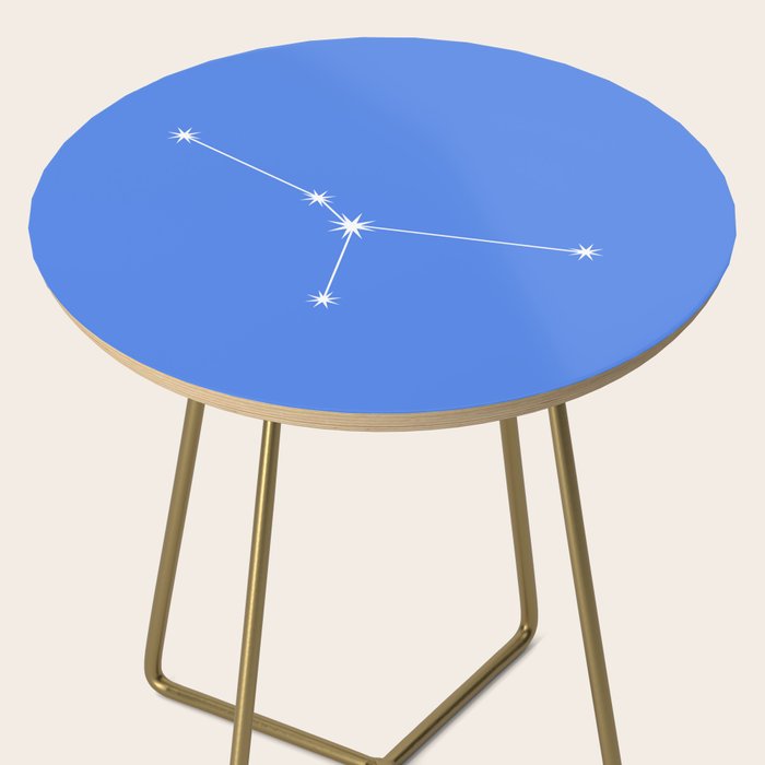 Cancer Zodiac Star Constellation Line Art Bright Blue Side Table Gallery Image 2