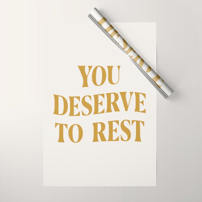 You Deserve To Rest Golden Wrapping Paper Gallery Image 1