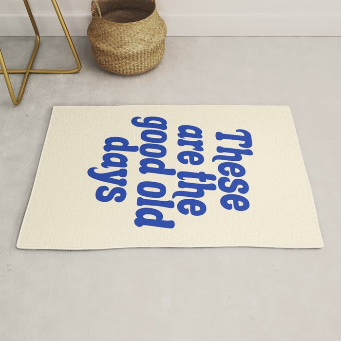 These Are The Good Old Days (Blue Beige) Rug Gallery Image 1