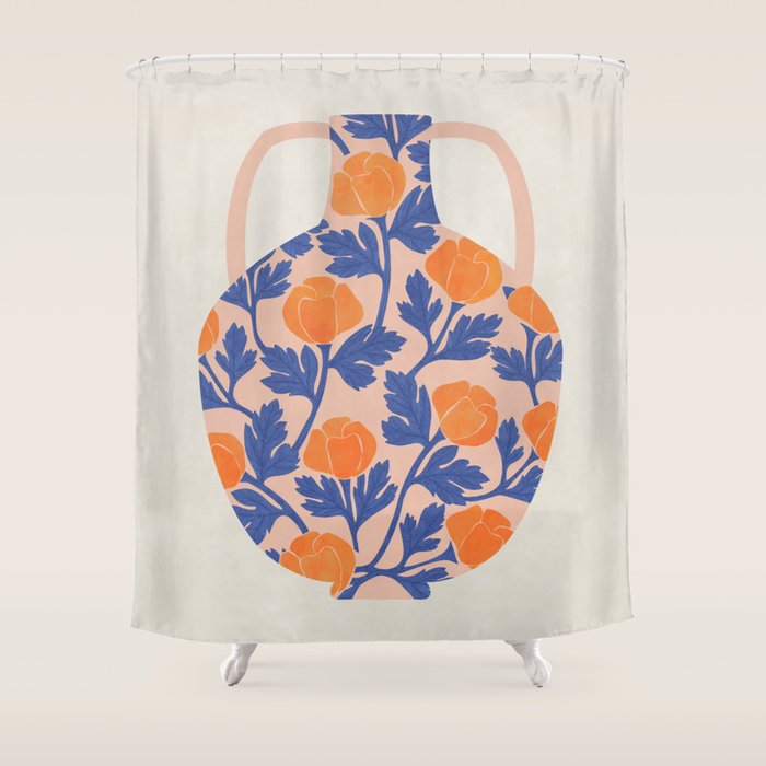 Vase and roses collection Shower Curtain Gallery Image 1