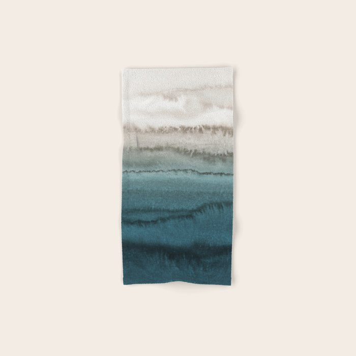WITHIN THE TIDES - CRASHING WAVES TEAL Bath Towel Gallery Image 1