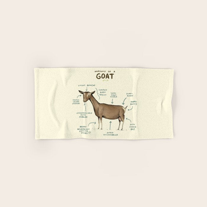 Anatomy of a Goat Bath Towel Gallery Image 1
