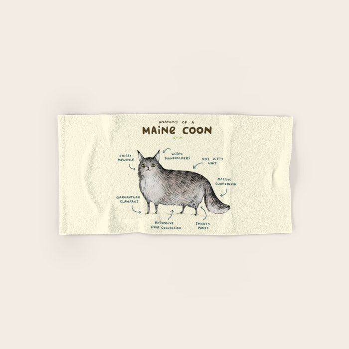 Anatomy of a Maine Coon Bath Towel Gallery Image 1