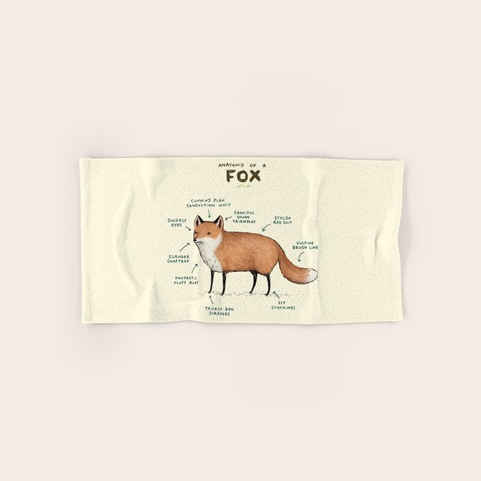 Anatomy of a Fox Bath Towel Gallery Image 1