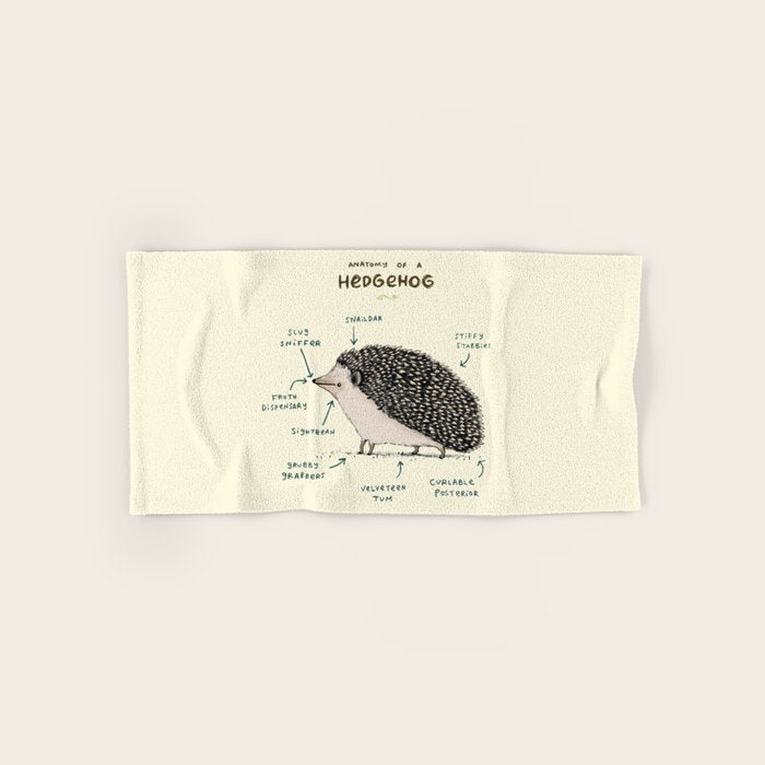 Anatomy of a Hedgehog Bath Towel Gallery Image 1