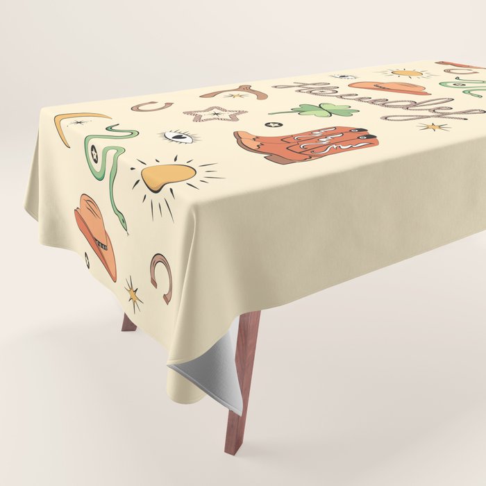 Howdy - Lucky Western Charms Tablecloth Gallery Image 1