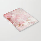 Vintage Floral Rose Roses painterly pattern in pink Notebook Gallery Image 3