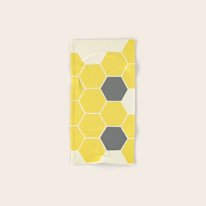 Yellow Honeycomb Bath Towel Gallery Image 1