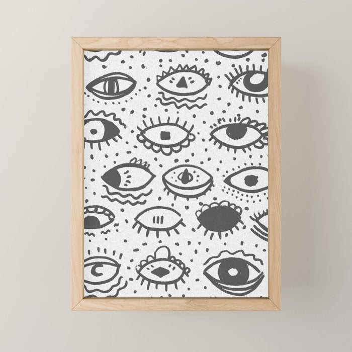 EYES PATTERN Mini Art Print Gallery Image 1