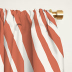Wavy Stripes XLVII - Brick Red Window Curtain Gallery Image 2